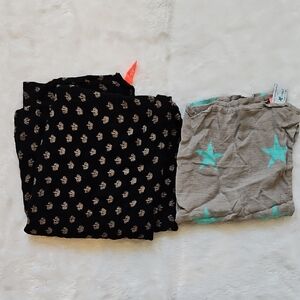 Kids Black and Gray Star Print Blanket